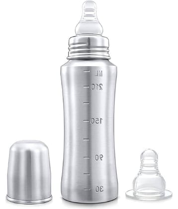 BBYARAJ 240 Silver Feeding Bottle ( Pack of 1 )