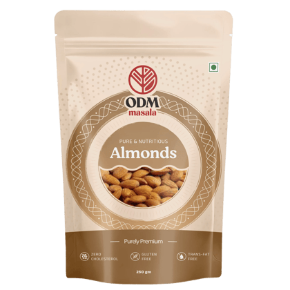 ODM Masala Premium Almonds (Badam) - Whole Crunchy Dry Fruit