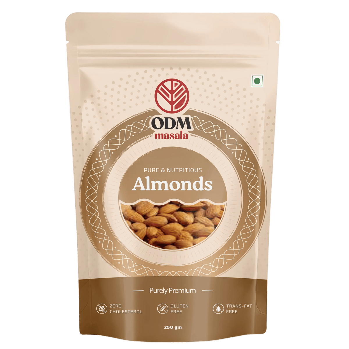 ODM Masala Premium Almonds (Badam) - Whole Crunchy Dry Fruit