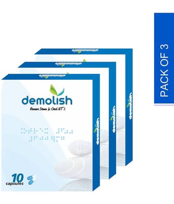 Leeford Demolish Stone Removal Capsules - 10 Capsules Each, Pack of 3