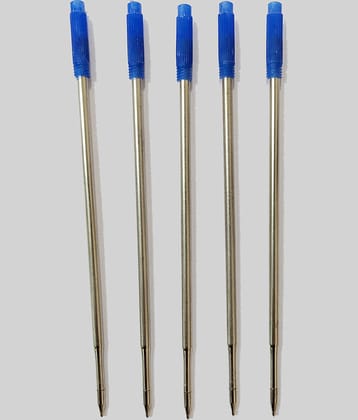 KK CROSI Cross Type Metal Refill for twist pens Nib 0.6 Ball Pen Refill  (Pack of 5, Blue Ink)
