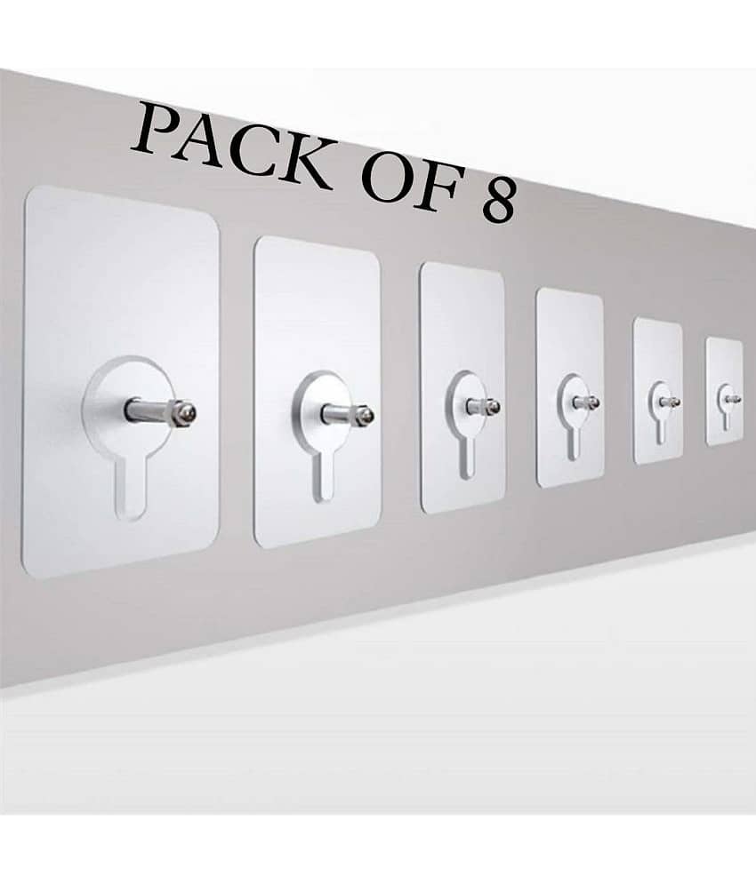 Set of 8 Self-Adhesive Screw Nails Wall Poster Non-Trace Stick Wall Hook