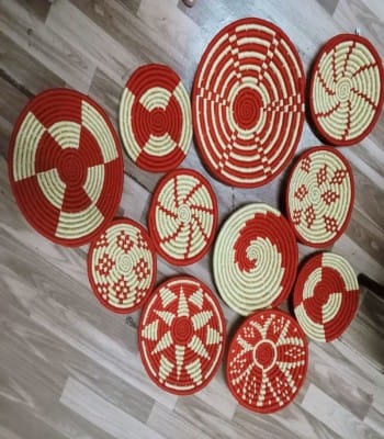 Earth Essence Sabai Grass Wall Plate Combo Set Earth Essence Sabai Grass Wall Plate Combo Set