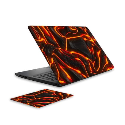 Lava Laptop Skin and Mouse Pad Combo