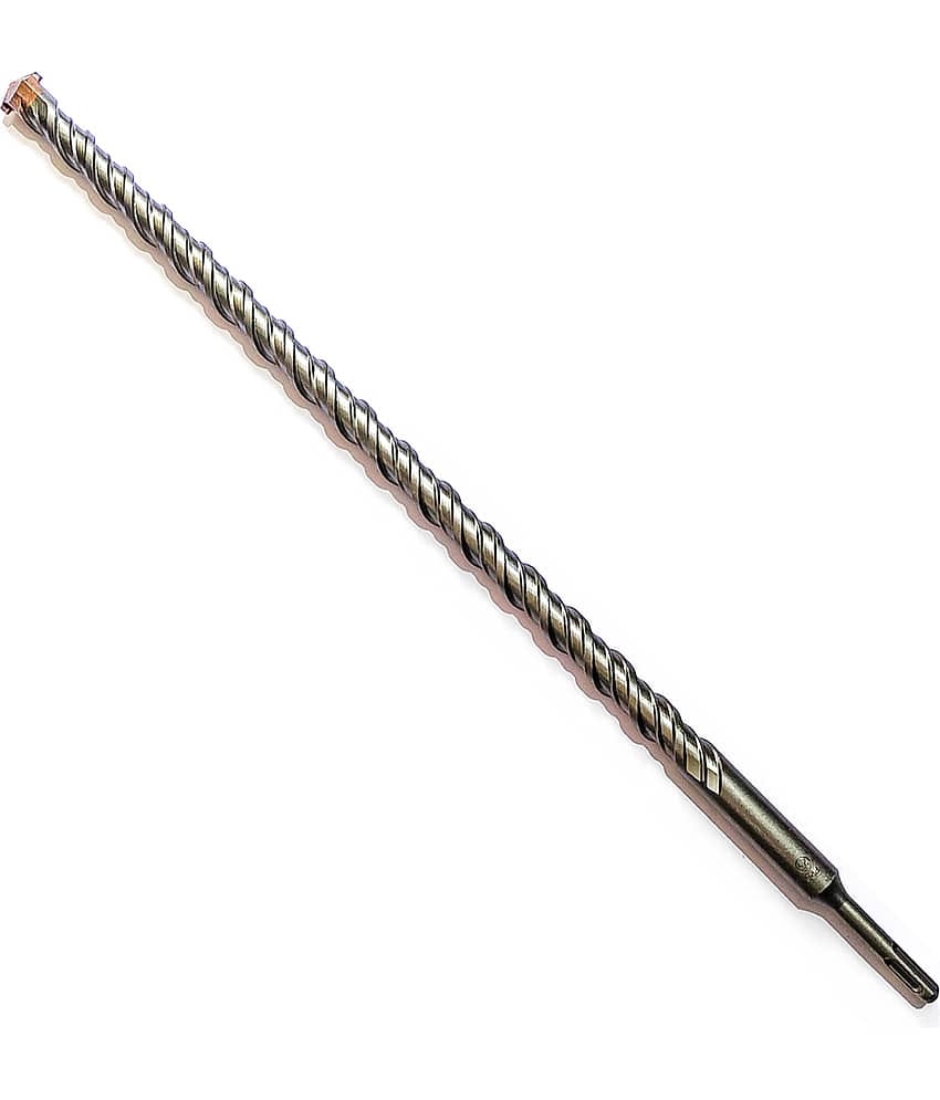 LXMI Steel (25 x 600mm) Cross Tip Plus Hammer Drill Bit (Silver)