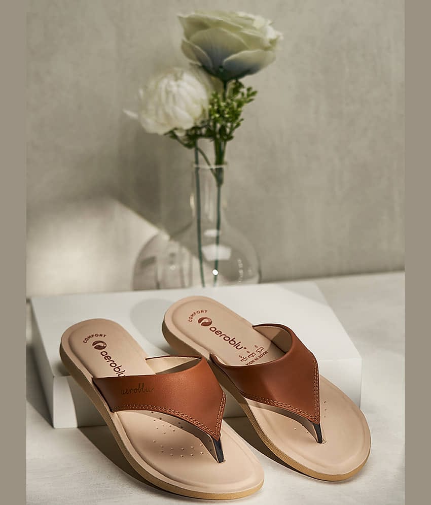 Aeroblu Footwear AE0693 Green Women's Open Toe Flats