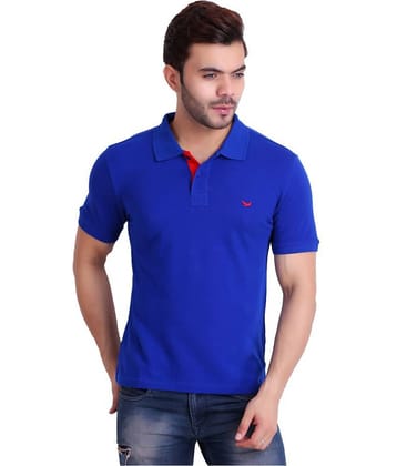 Hiflyers Pack of 1 Cotton Blend Regular Fit Solid Half Sleeves Men's Polo T Shirt ( Black )
