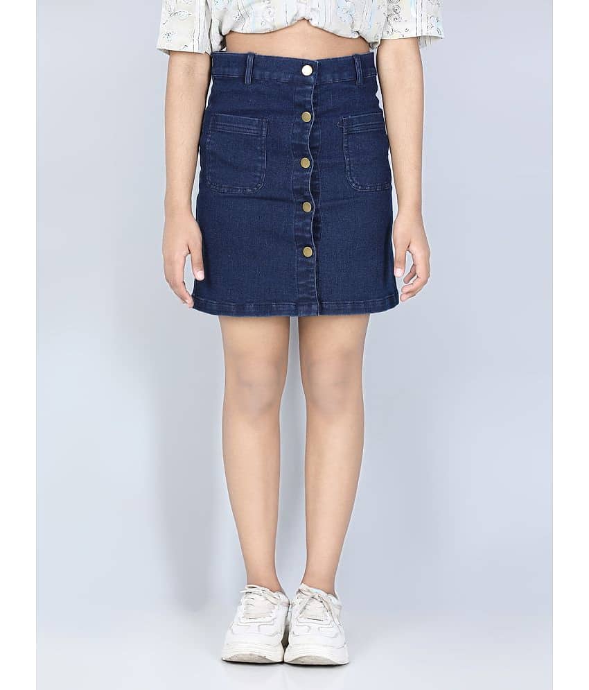 StyleStone Pack of 1 Girls Denim Straight ( Navy )