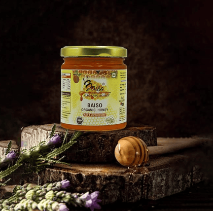 Baiso Organics Raw Unprocessed Multiflora Natural Honey - 250gm