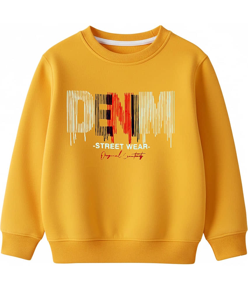 MIST N FOGG Pack of 1 Boys Cotton Blend Sweater ( Mustard )