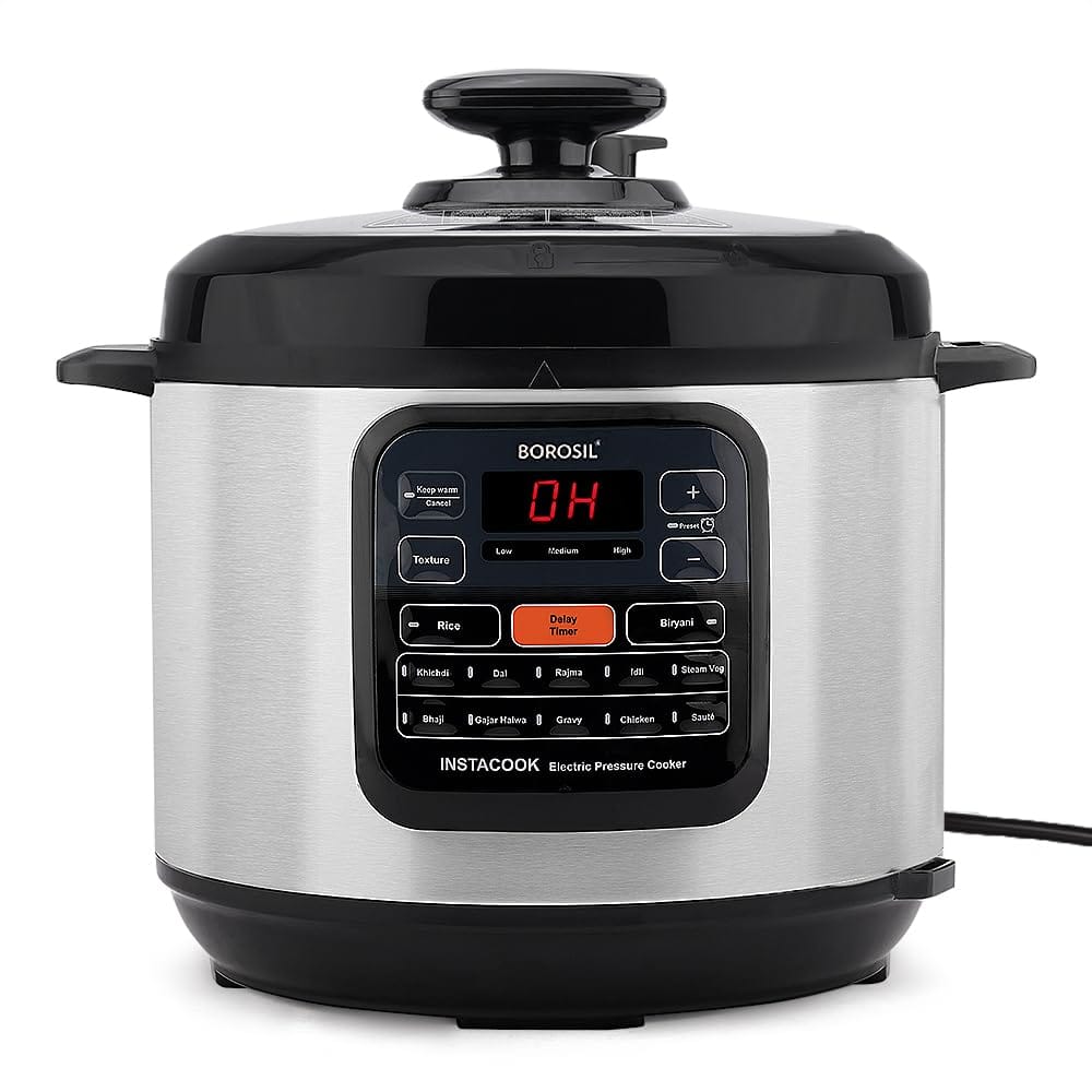 Borosil Instacook 6 L Electric Stainless Steel Pressure Cooker