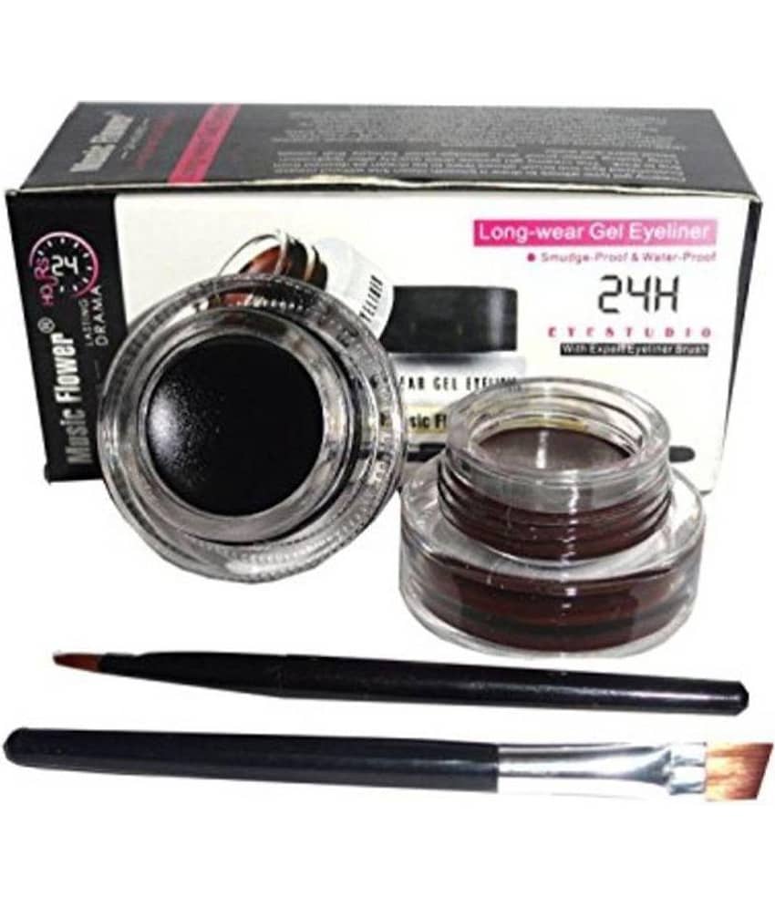 Music Flower Gel Eyeliner Black & Brown 8g