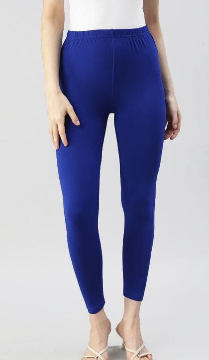 RATHNA APPARELS Ankle Length wesern wear Leggings ( Royal,Solid ) (S - Size)