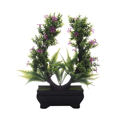 FOLIYAJ Artificial Plant Bonsai Tree with Pot for Living Room,Indoor/Outdoor Decor,Office and Home Decor