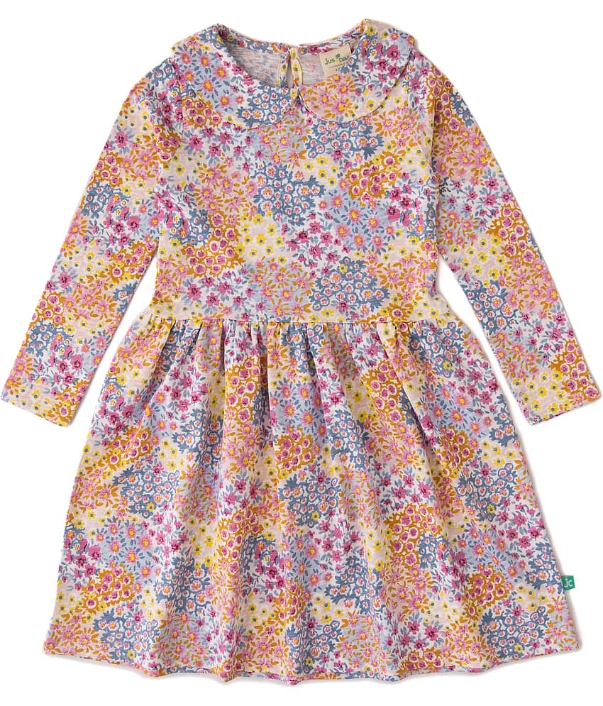 Juscubs Cotton Fit And Flare Dress For Girls ( Pack of 1 , Multicolor )