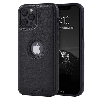 LIRAMARK PU Leather Flexible Back Cover Case Designed for iPhone 12