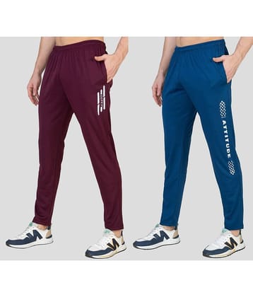 Zeffit - Multicolor Lycra Men's Trackpants ( Pack of 2 )