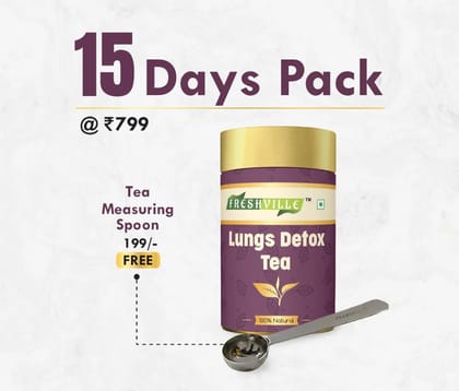 Freshville Lungs Detox Tea | Pure & Natural | Helps In Detoxify the Lungs | Moringa, Rose Petals, Peppermint, Lemongrass, Hibiscus, Cinnamon, Mulethi, Tulsi, Fenugreek, Ginger, Green Tea (50g Freshville Lungs Detox Tea | Pure & Natural | Helps In Detoxify the Lungs | Moringa, Rose Petals, Peppermint, Lemongrass, Hibiscus, Cinnamon, Mulethi, Tulsi, Fenugreek, Ginger, Green Tea (50g