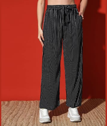 Canblar Women Rayon Palazzos ( Black )