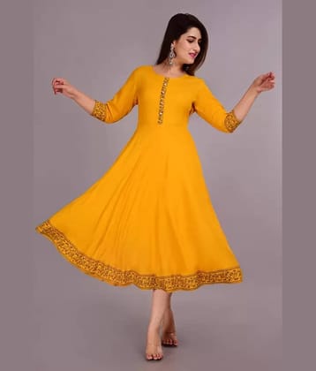 SIPET - Mint Green Rayon Women's Anarkali Kurti ( Pack of 1 )