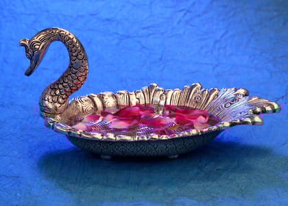 DreamKraft Metal Classic Dry Fruit Bowl - 1 Piece, Silver