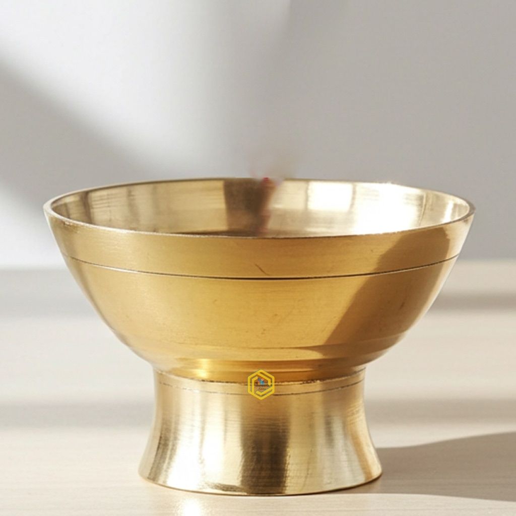 Brass Dhoopbatti Stand Incense Holder, Height : 1.5 Inch (ZMAS220 D)