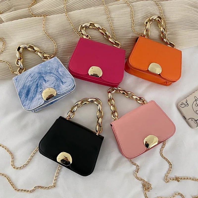 Tie Dye Color Tote Metal Buckle Small Crossbody Bag Female Handbag Chain Woman Hand Bag Boxycharm Glam Bag