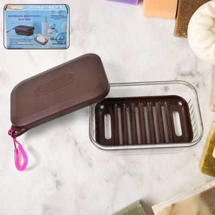 Bathroom & Travel Plastic Soap Box with Lid ,Sabudani (1 Pc)