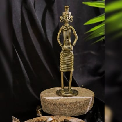Dhokra Crafted Tribal Musician Figurine