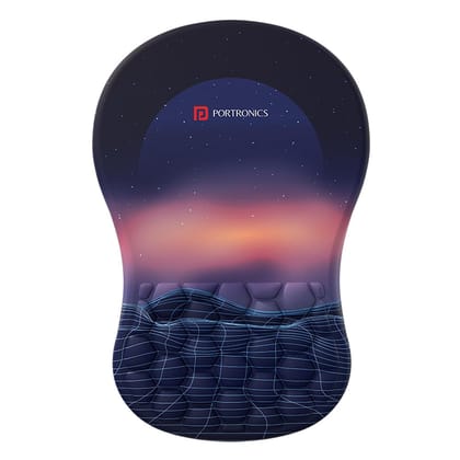 Portronics Comfipad Wrist Rest Mouse Pad Portronics Comfipad Wrist Rest Mouse Pad - Black
