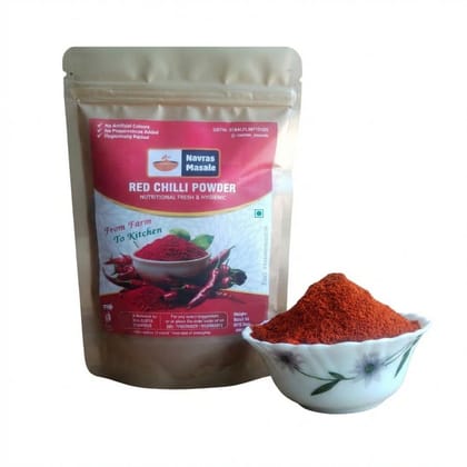 NAVRAS MASALE RED CHILLI POWDER  - 200 gm - One packet of spice
