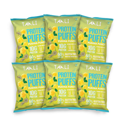 Taali Protein Puffs With Pudina Punch, 60 gm Each - Pack of 6