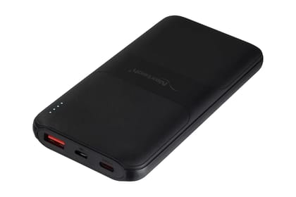 Nextech Slender PDQC 22.5W | 10000mAh | Made in India | Fast Charging Powerbank | Ultra Slim Power Bank | Type-C PD & QC 3.0 USB Output | Compact PowerBank for Smartphones | Charcoal Black