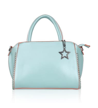 Women's Faux Leather Metal Beads Handbag (Green)