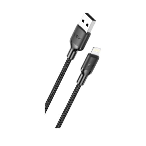 Walta Elite Braided Wave 1 Pro Advance USB to iPhone Charging Cable- Black