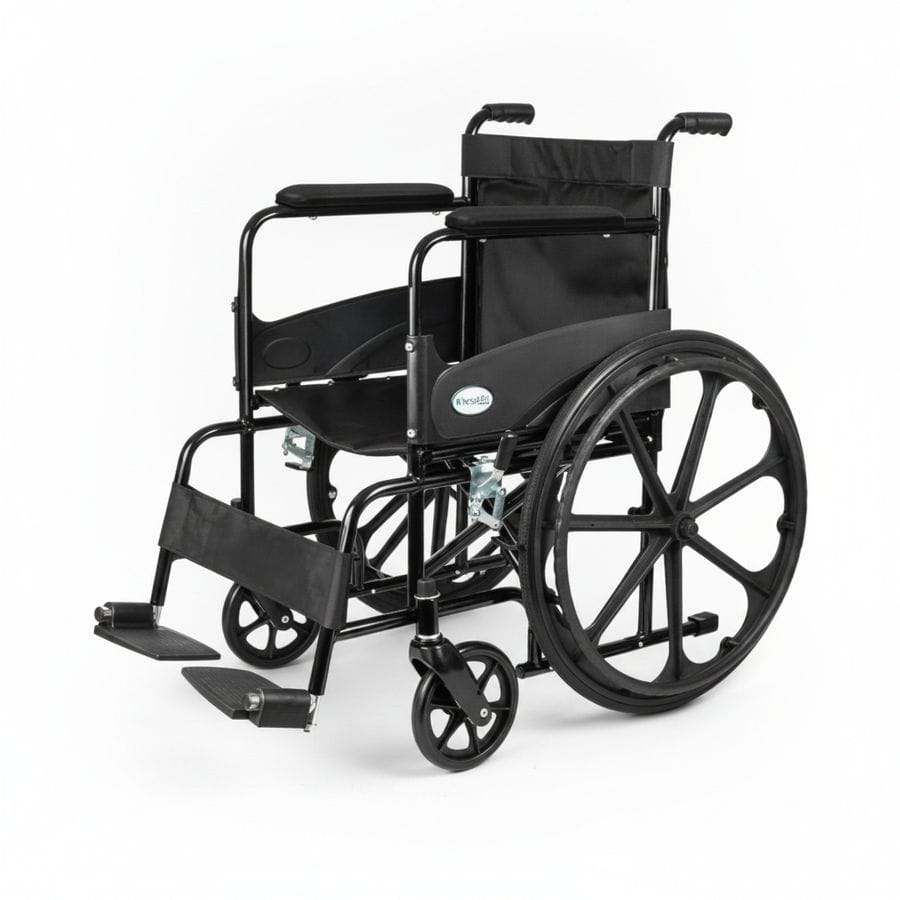 Standard Folding Wheelchair - Steel Frame