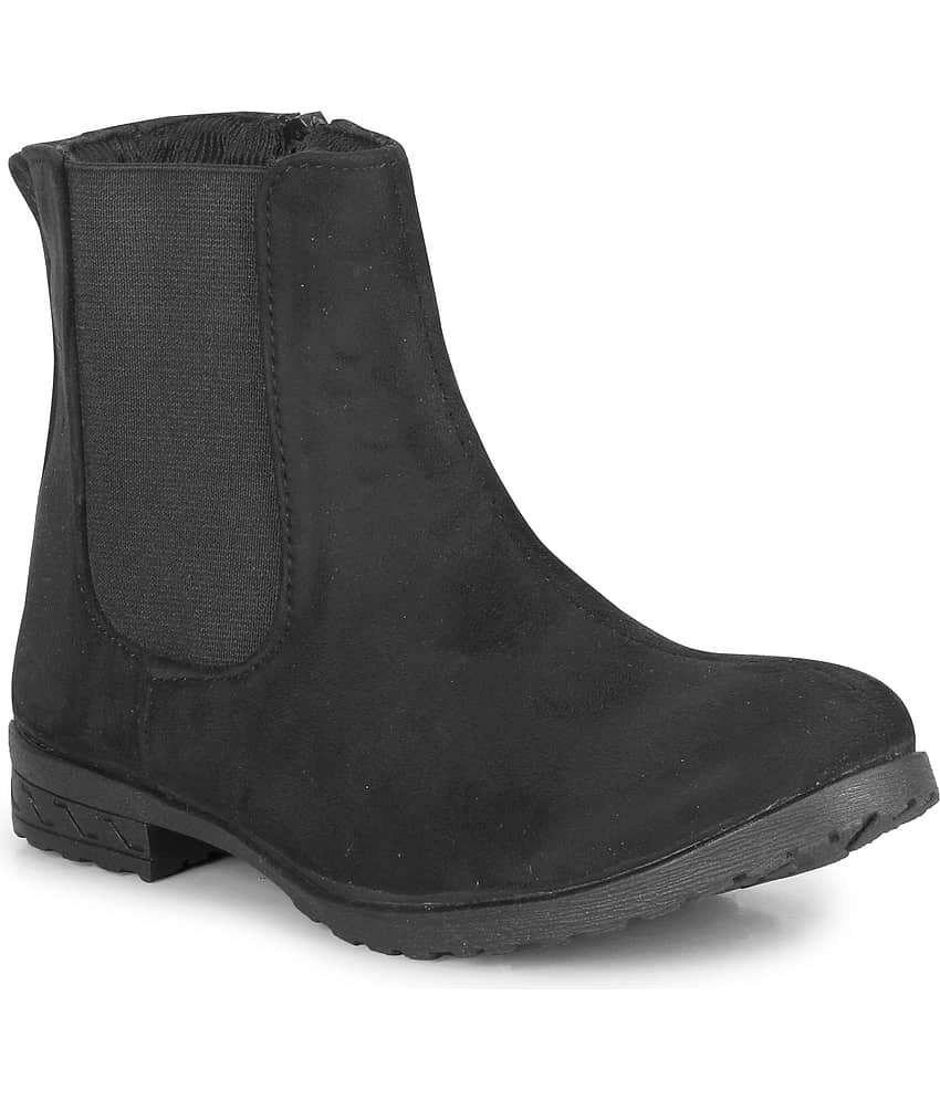 Ishransh - Black Women's Ankle Length Boots