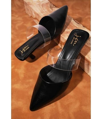 JM Looks Black Women's Mules Heels