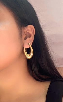 Golden Edge Hoops