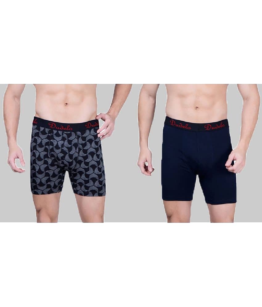 DUDELO Pack of 2 Cotton Trunks For Men's ( Maroon )