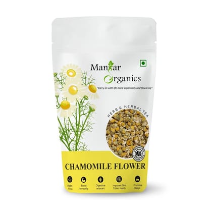 ManHar Organics Chamomile Flower Herbal Tea - Caffeine Free 100gm