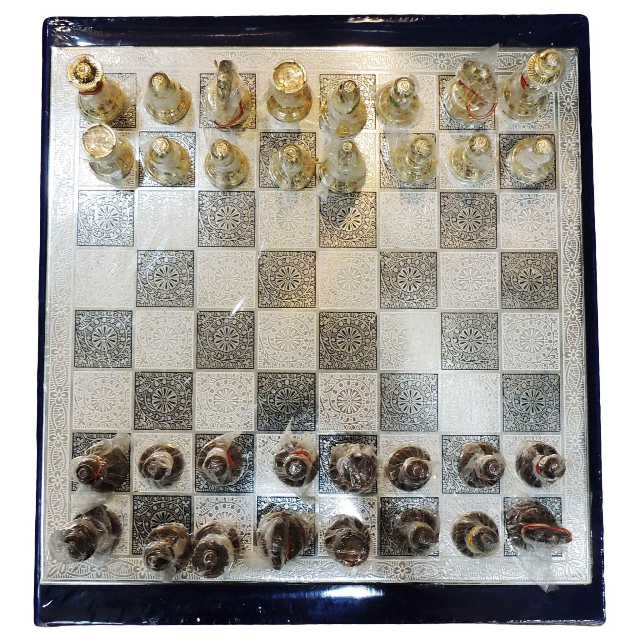 Brass Chess Set | Luxury Handmade Board Game, Height : 3.5 Inch (BSMAS363 B)