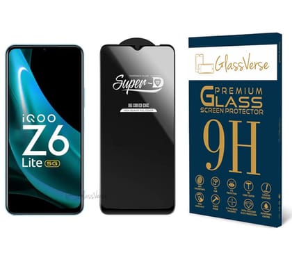 GlassVerse Superd Oleophobic Tempered Glass For Vivo Iqoo Z6 Lite 5G(Pack Of 1) With Free Installation Kit Full Screen Protector If Received Damaged-6.56 Inch GlassVerse Superd Oleophobic Tempered Glass For Vivo Iqoo Z6 Lite 5G(Pack Of 1) With Free Insta
