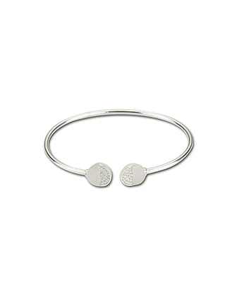 AABHA Silver Kada Bracelet for Women (Silver, 2.3)