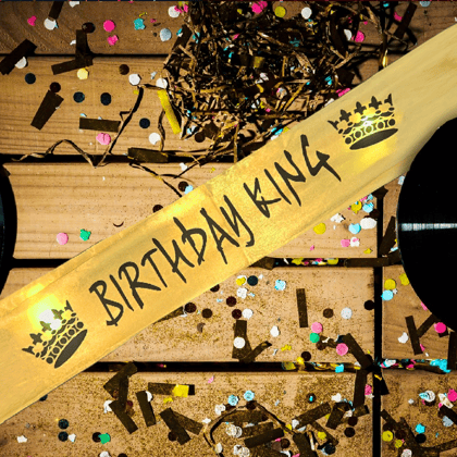 Birthday King Light Up Sash