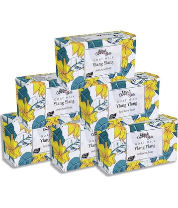 Mirah Belle Organic Goat Milk, Ylang Ylang Anti Acne Soap 125 g Pack of 6