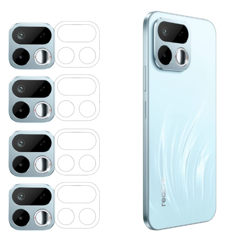ISAAK Back Camera Lens Protector compatible for Realme 16T 5G (Pack of 4)