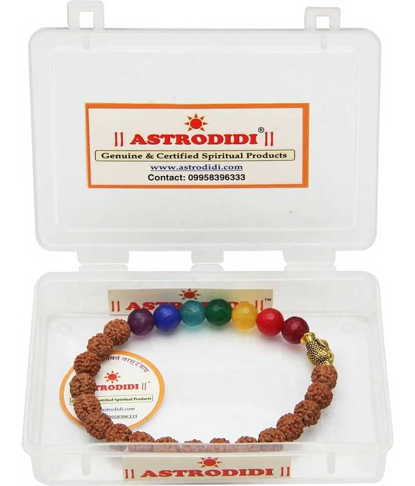 Astrodidi 7 Chakra Stones And Rudraksha Bracelet For Men And Women