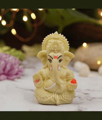 ServDharm Resin Lord Ganesha Idol ( 8.5 cm )