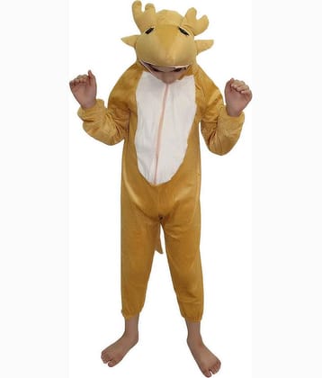 Kaku Fancy Dresses Deer Wild Animal Costume -Brown, 5-6 Years, for Boys & Girls